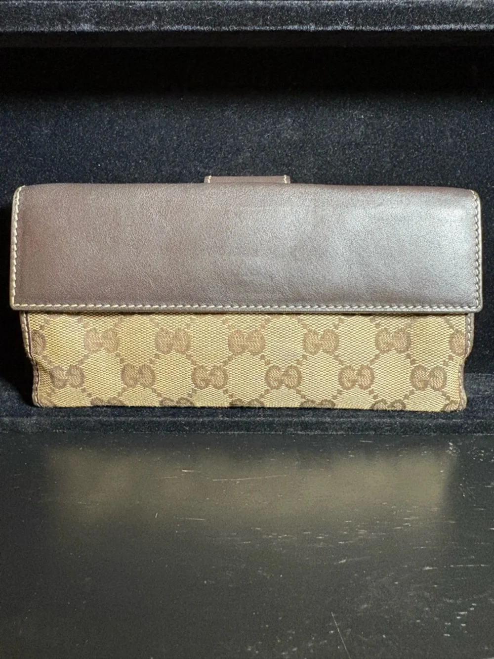 Gucci GG Monogram Canvas Lovely Heart Long Wallet in Brown - Picture 2 of 5